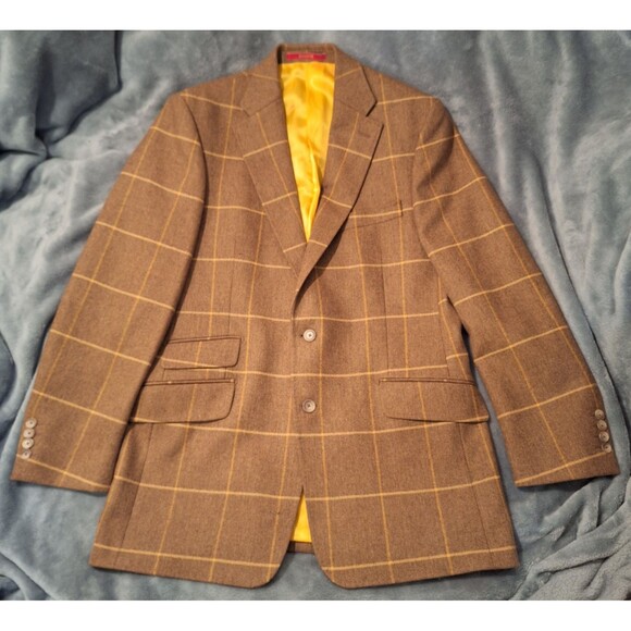 Bookster Tailoring Johnstons of Elgin Men 44R Blazer Jacket Wool Scotland - Picture 1 of 14